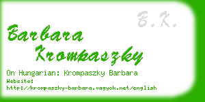 barbara krompaszky business card